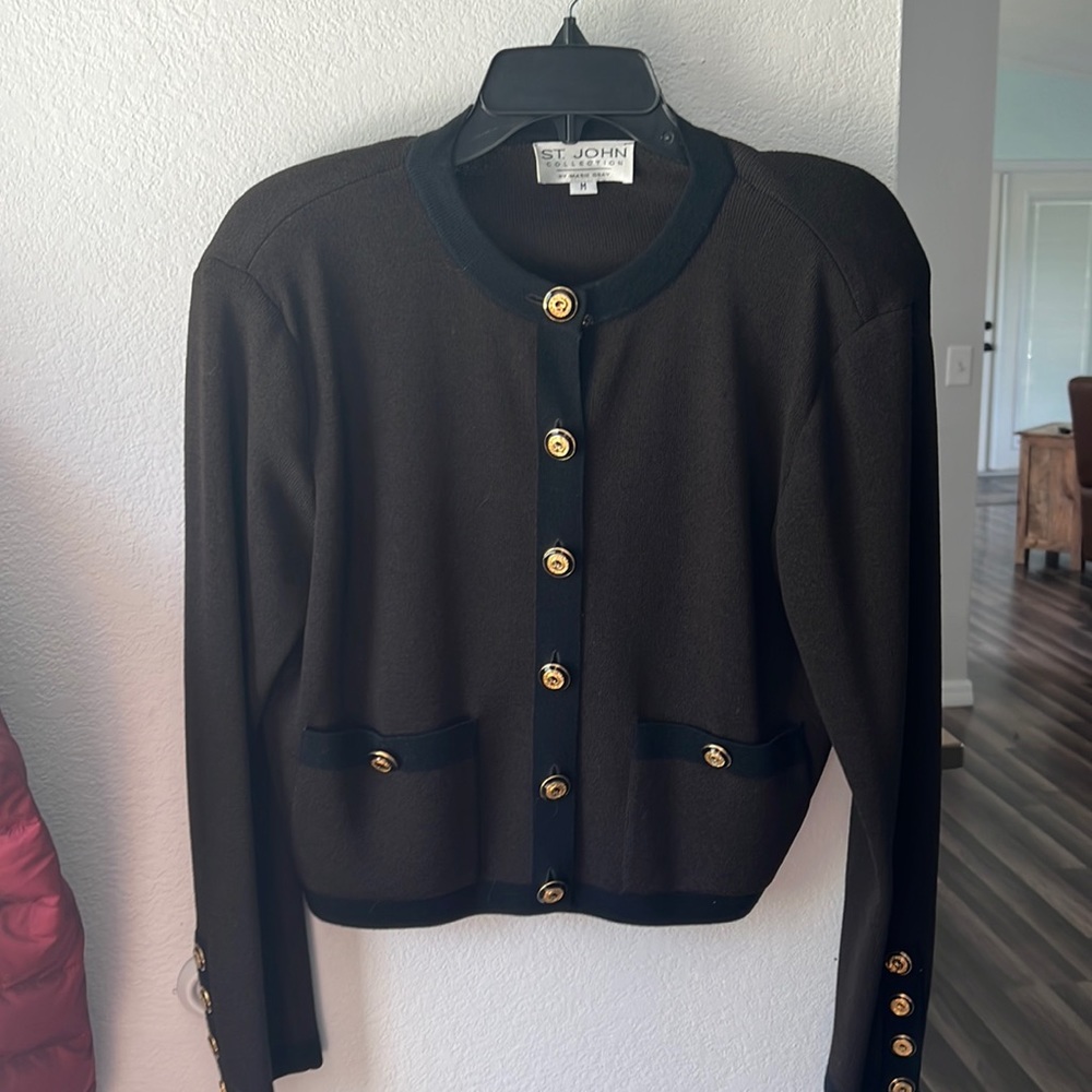St John Brown/Black Sweater M